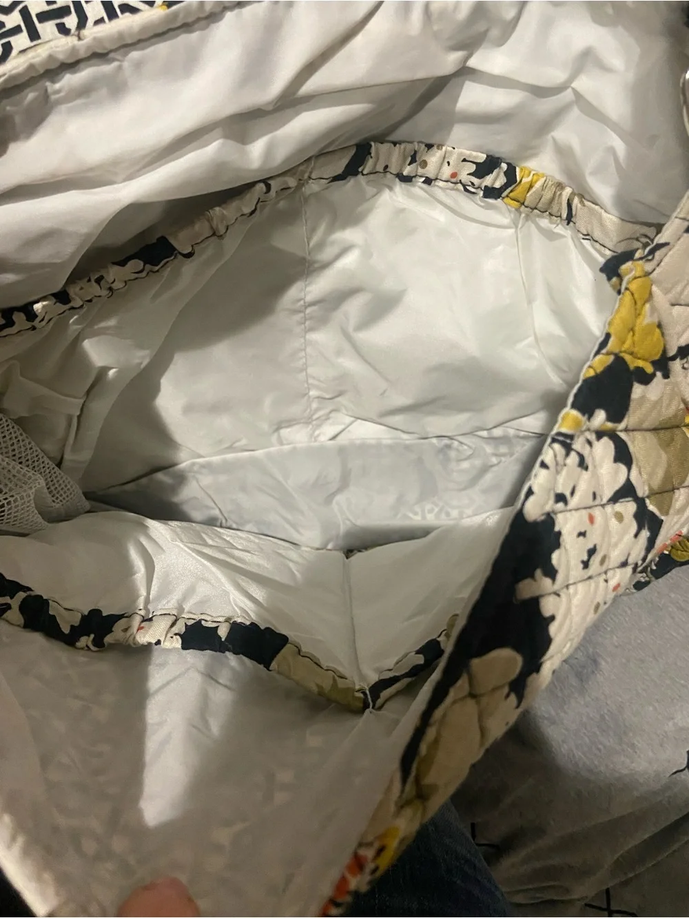 Diaper bag Vera Bradley Quilted Floral Crossbody in Yellow, Black & Cream